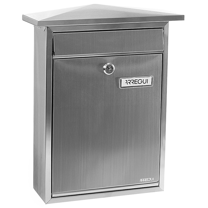 Arregui home e5717 buzón exterior de inox de fondo estrecho, antilluvia
