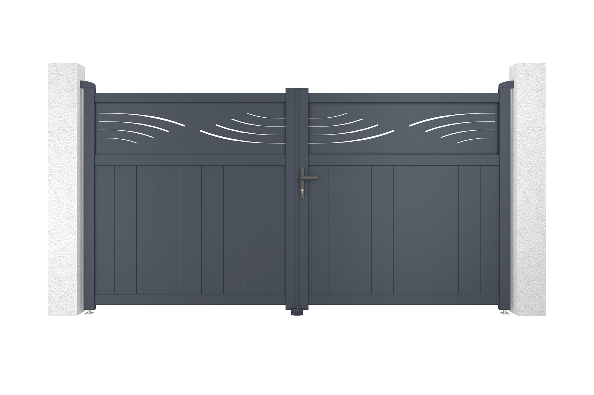 Puerta batiente de aluminio 3m halti a.160cm