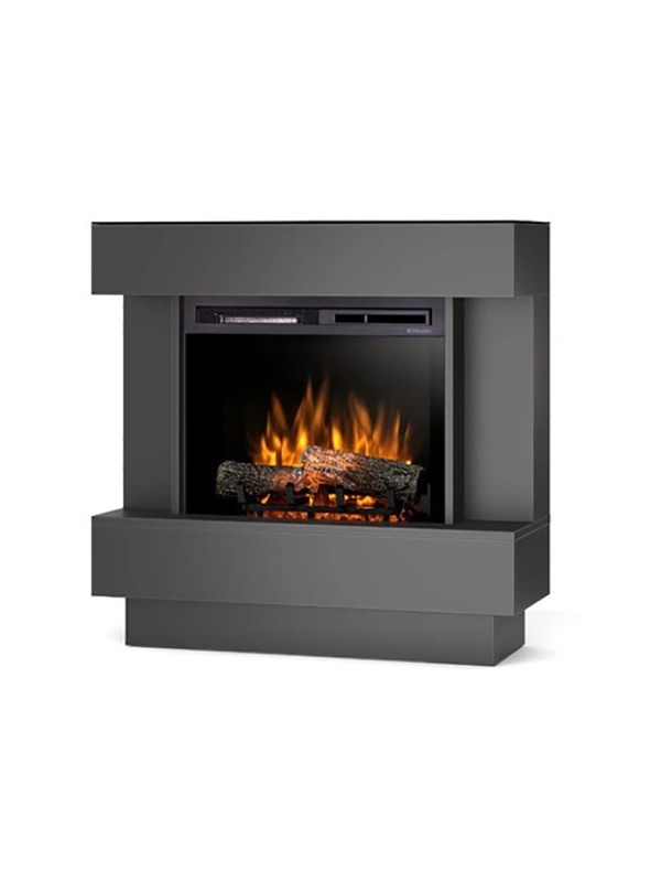Chimenea eléctrica LED independiente avalone, color negro