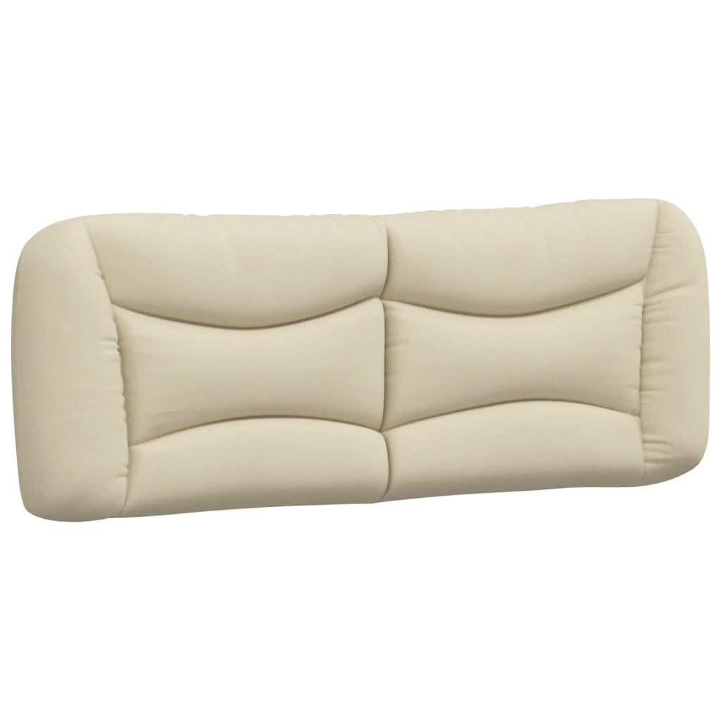 vidaXL cabecero de cama acolchado tela crema 140 cm
