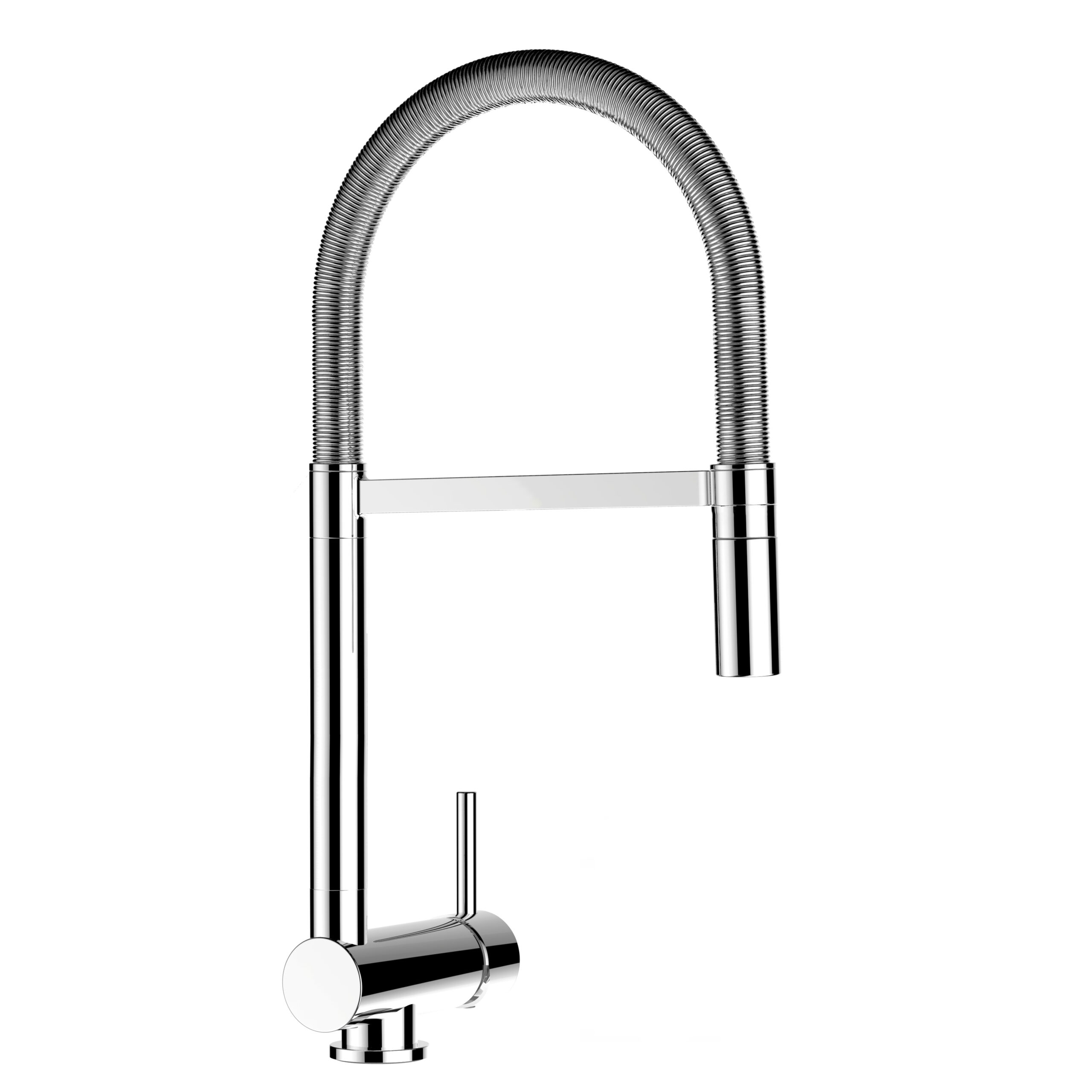 Grifo cocina abatible 6cm cromado caño flexible ducha 2chorros