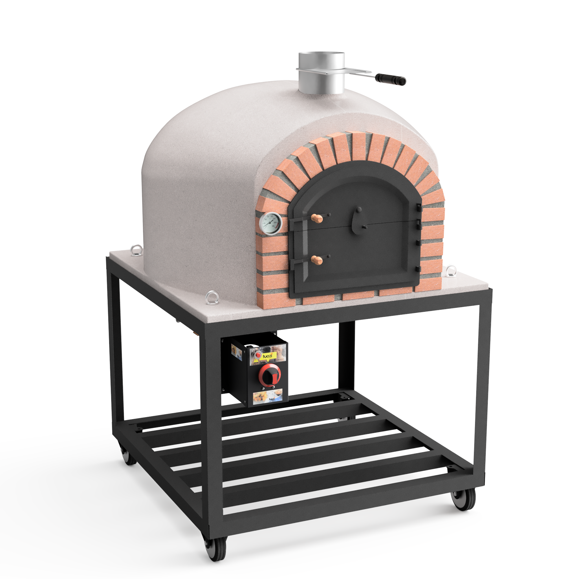 Horno de leña exterior de obra modelo gran canária blanco - 100x100x170cm