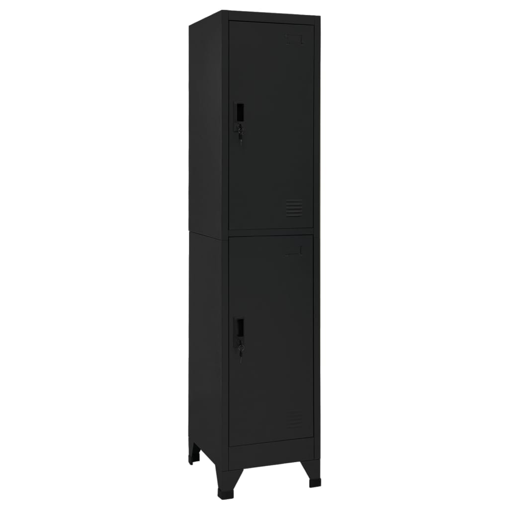Taquilla de acero negro 38x45x180 cm efe3586