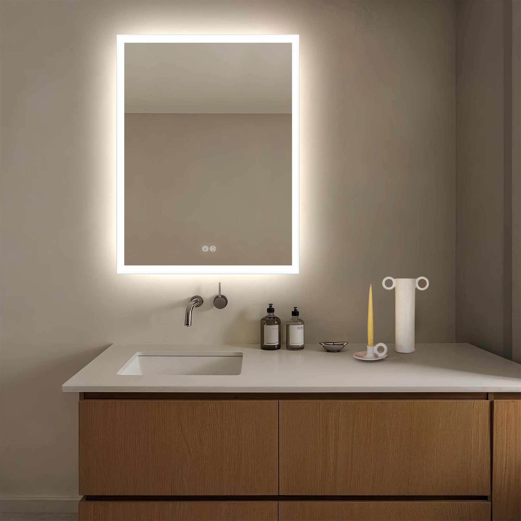 Espejo de baño tarek 80x70 antivaho