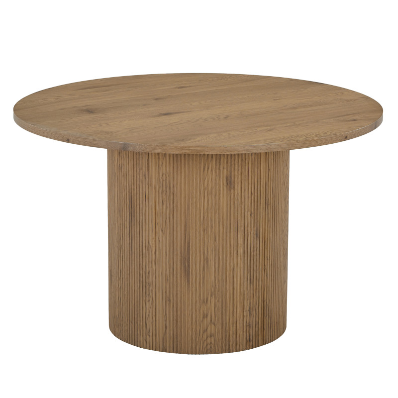 Mido-mesa de comedor redonda para 4 personas ø120 cm natural