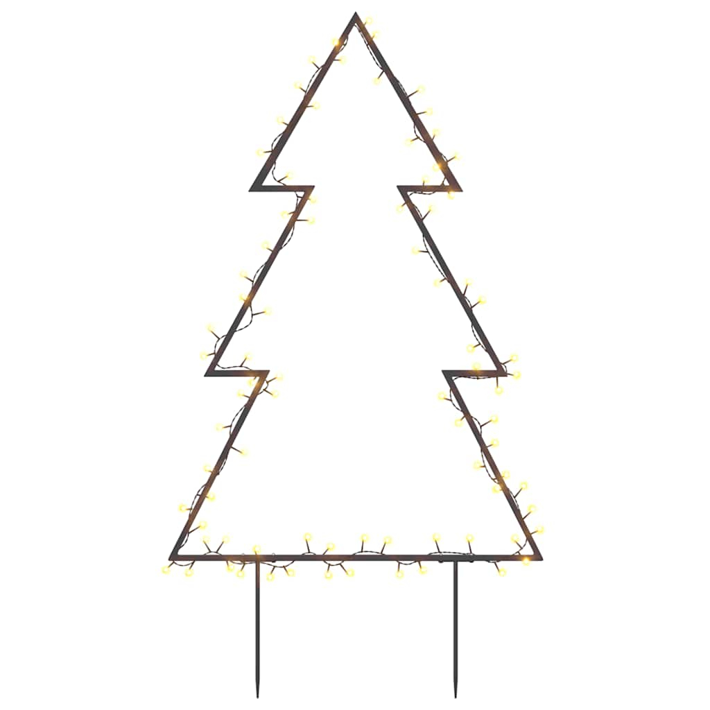 vidaXL árbol de navidad luces decorativas con estacas 80 LED 60 cm
