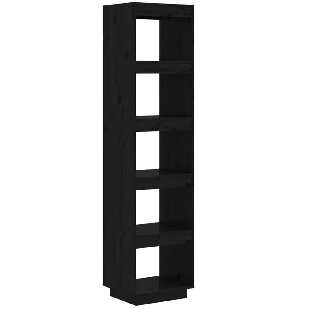 vidaXL estantería/divisor de espacios madera pino negro 40x35x167 cm