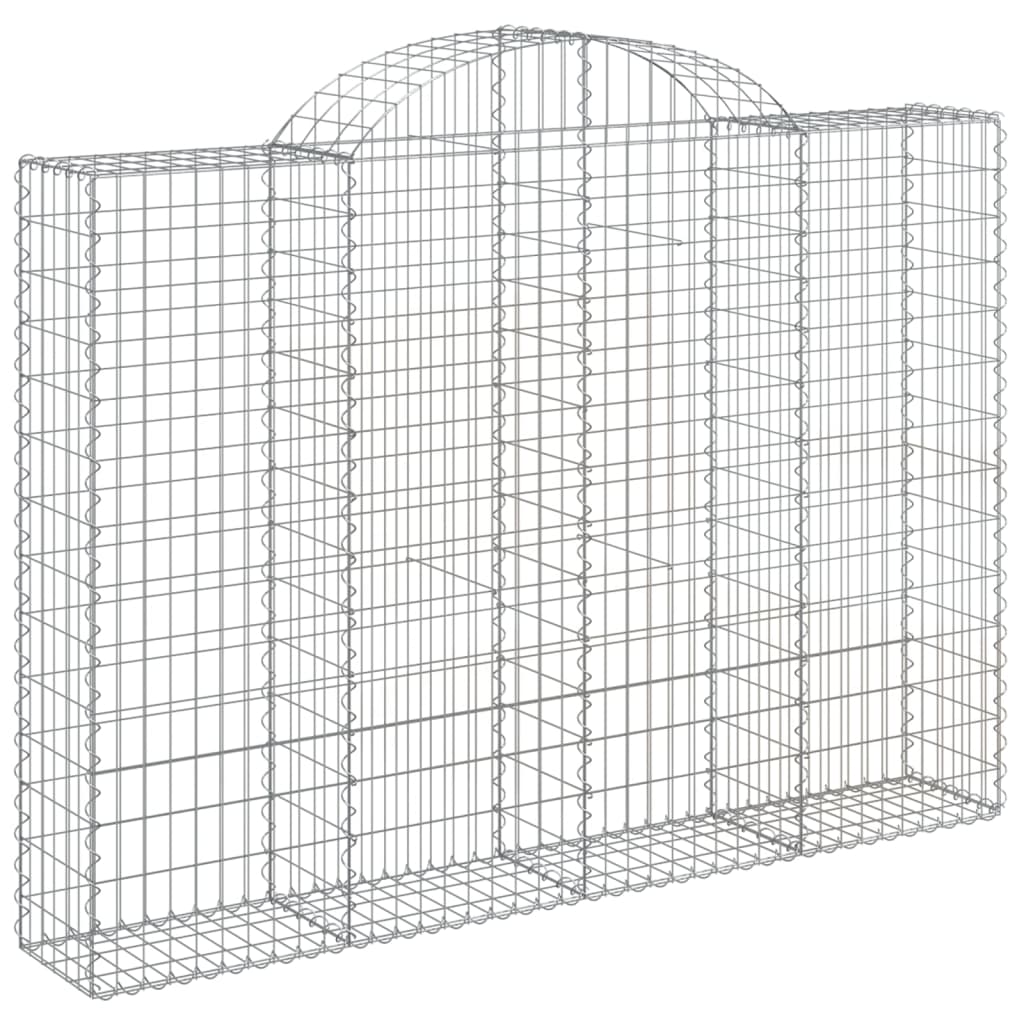 vidaXL cesta gaviones forma arco hierro galvanizado 200x30x140/160 cm