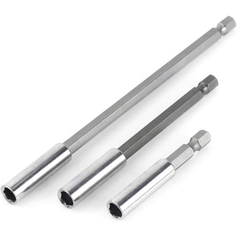 3 extensiones magnéticas 1/4" brocas destornillador eléctrico