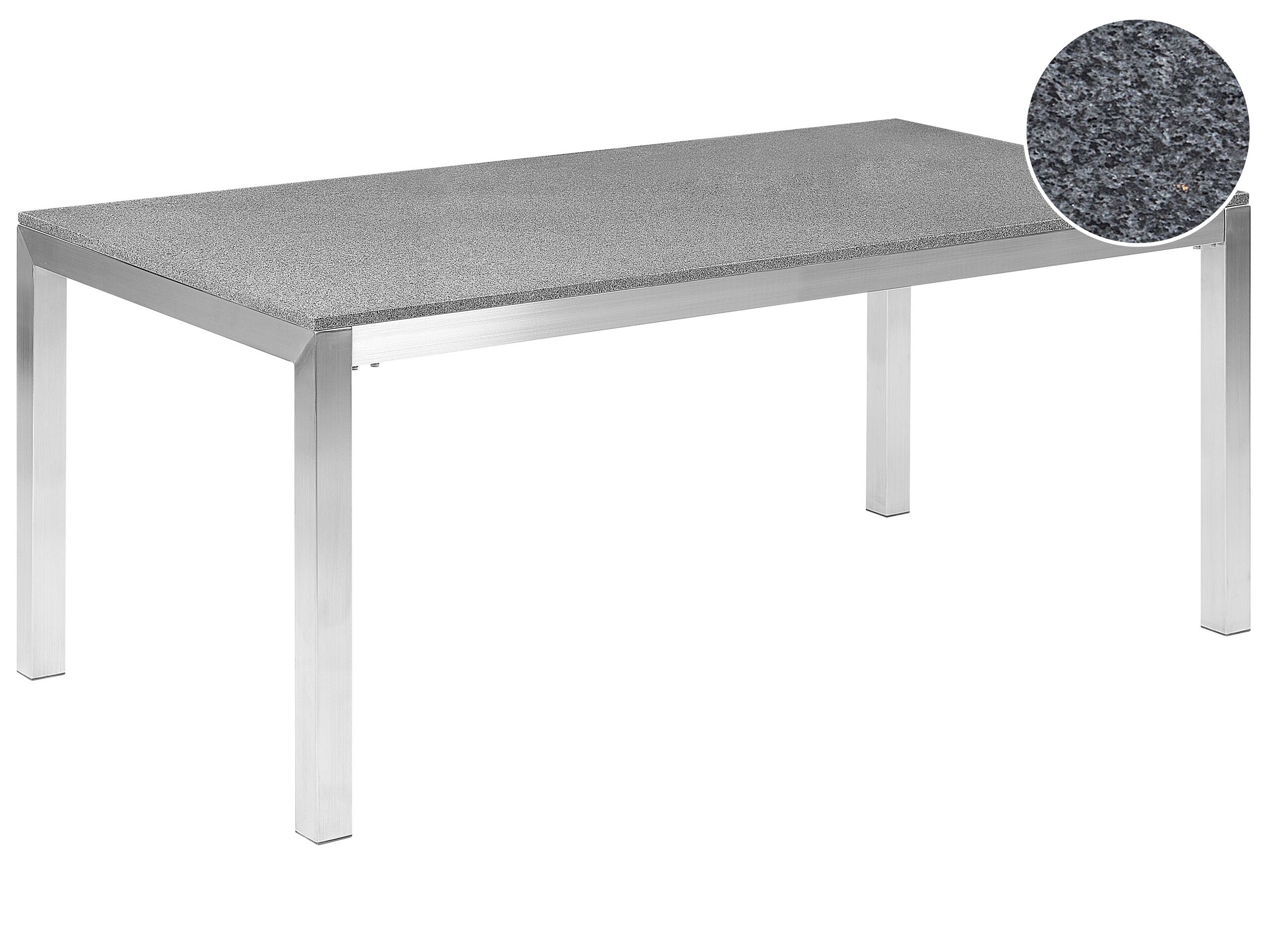 Mesa de jardín grosseto 180 cm 90 cm granito pulido gris