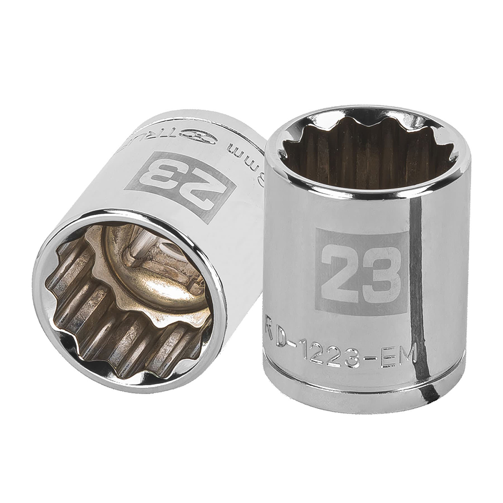 Llave vaso bihexagonal, cuadro 1/2" - 23 mm