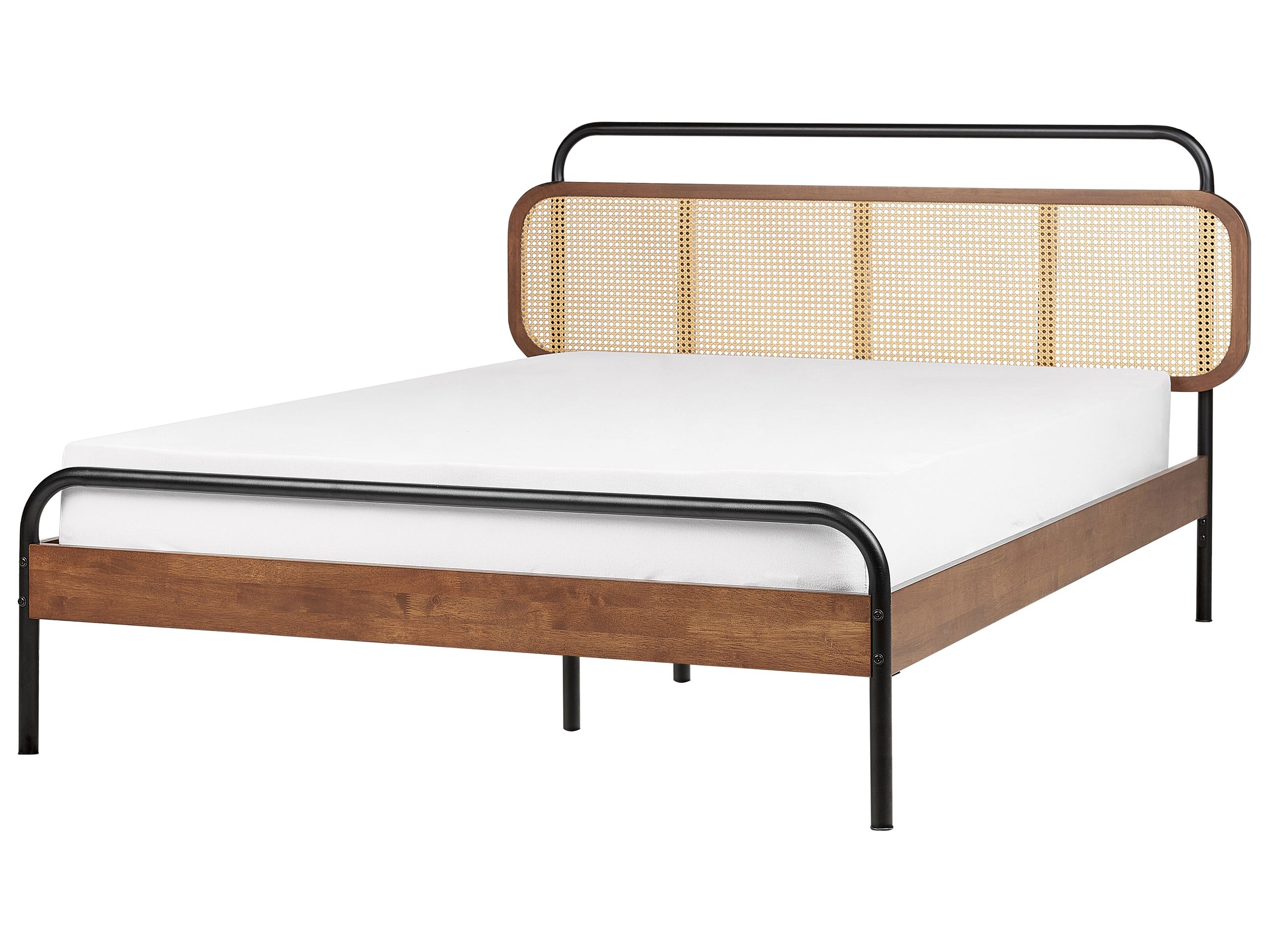 Cama ratán boussicourt 140 x 200 cm marrón oscuro