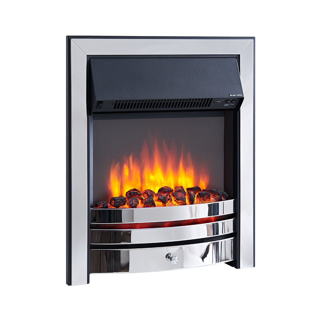 Chimenea eléctrica BALDERIA Cosmo - estufa, calefacción 2000 W - cromo