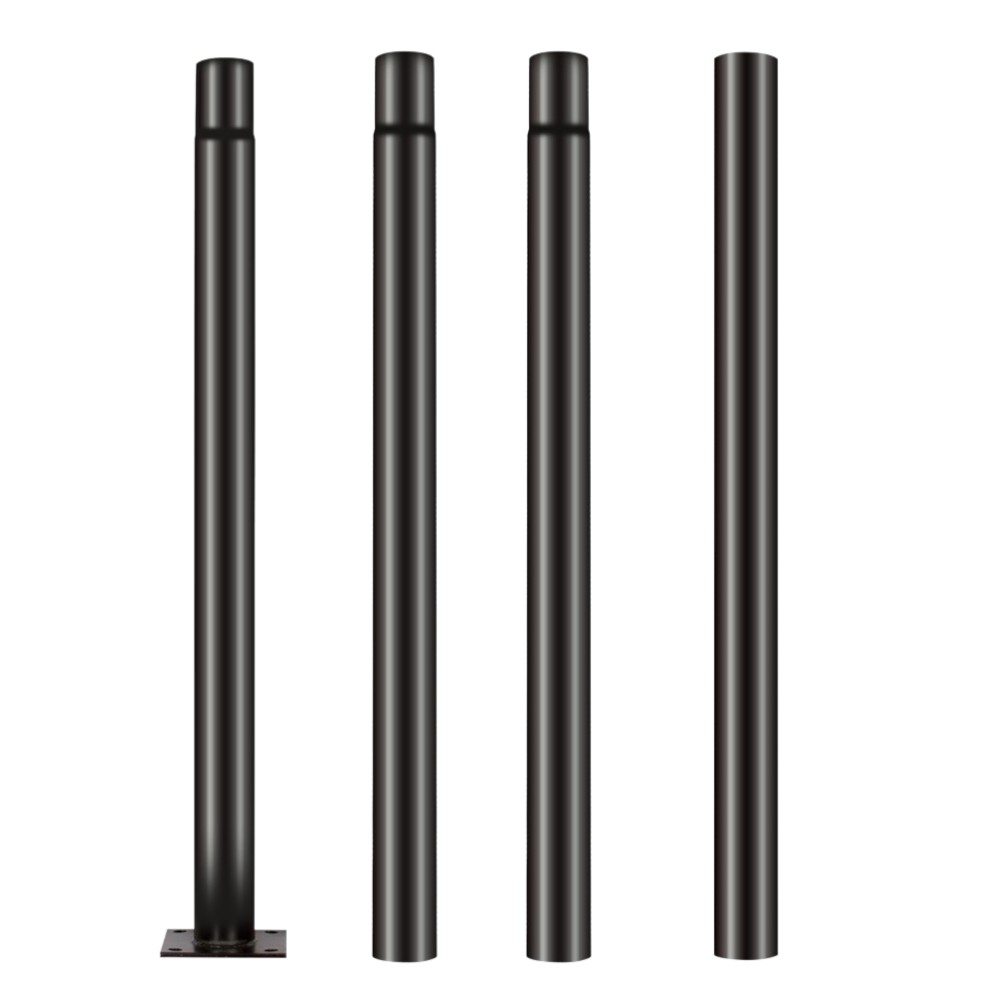 Poste vertical 4m en tramos de 1m con base farola solar ufo exterior