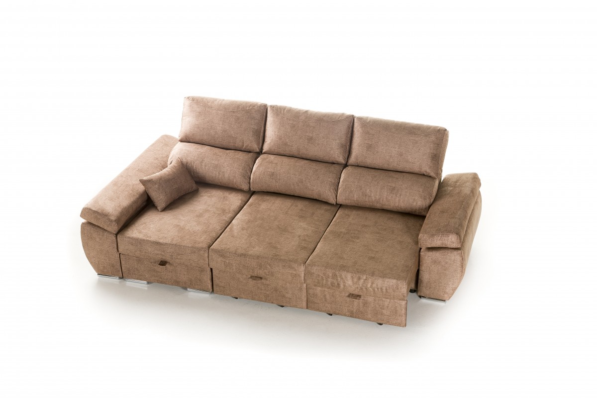 Sofá chaiselongue reversible índico camel izquierda