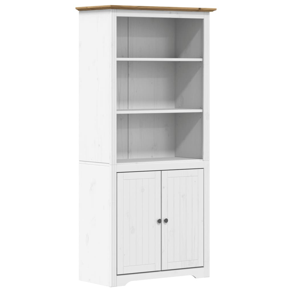 vidaXL librería bodo madera maciza de pino blanco marrón 82x40x173 cm