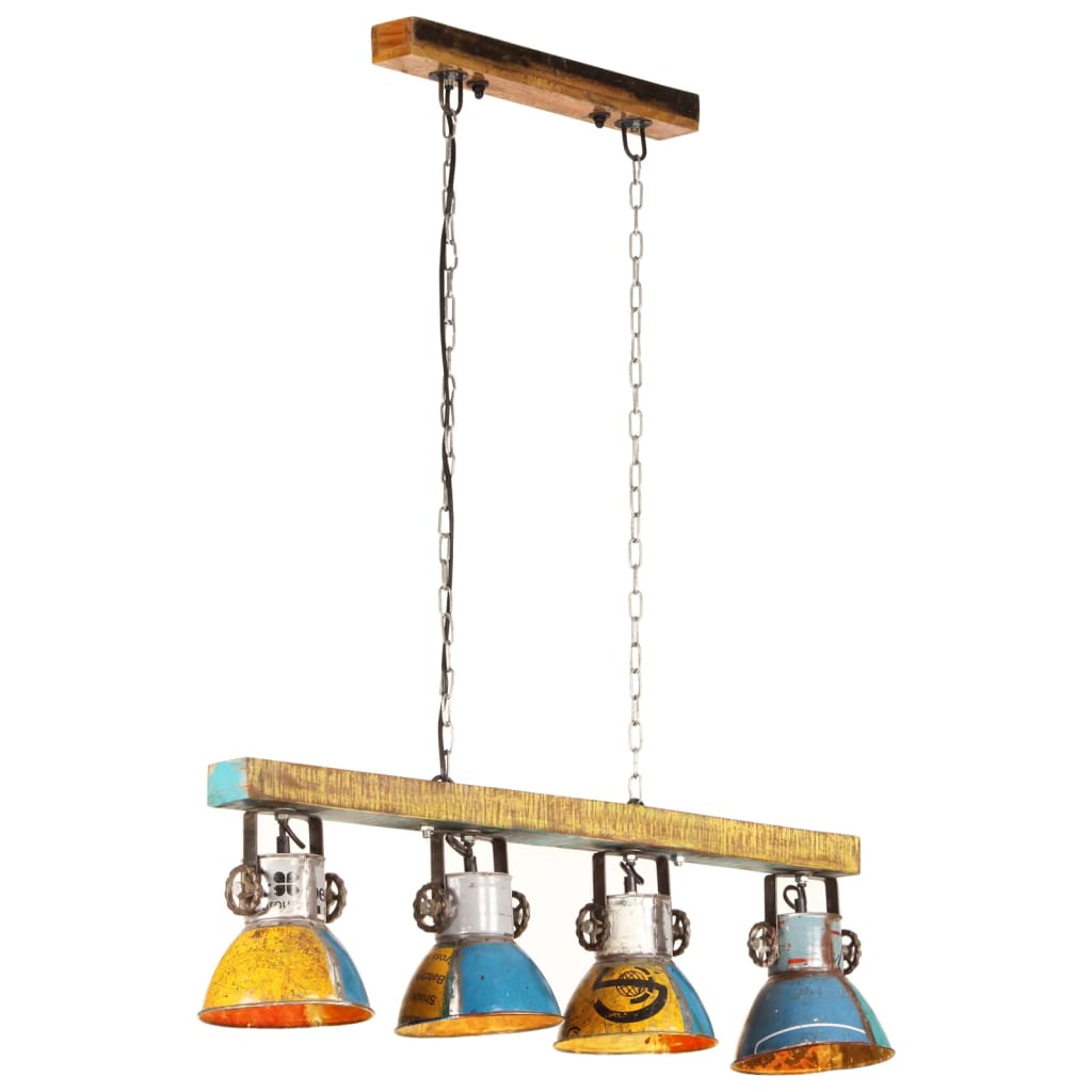 vidaXL lámpara de techo industrial multicolor 25 w E27 111 cm