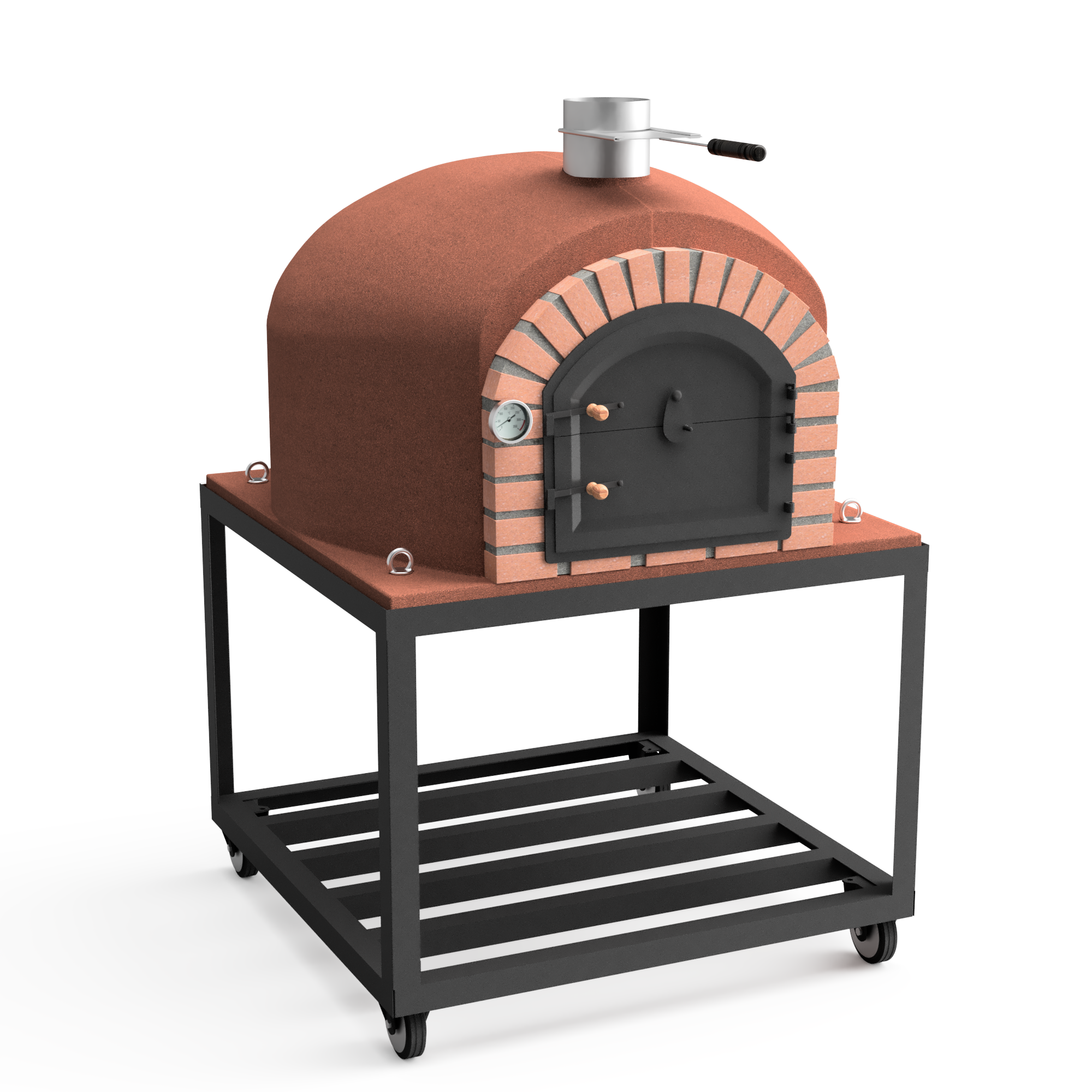 Horno de leña exterior de obra modelo gran canária burdeos - 80x80x170cm
