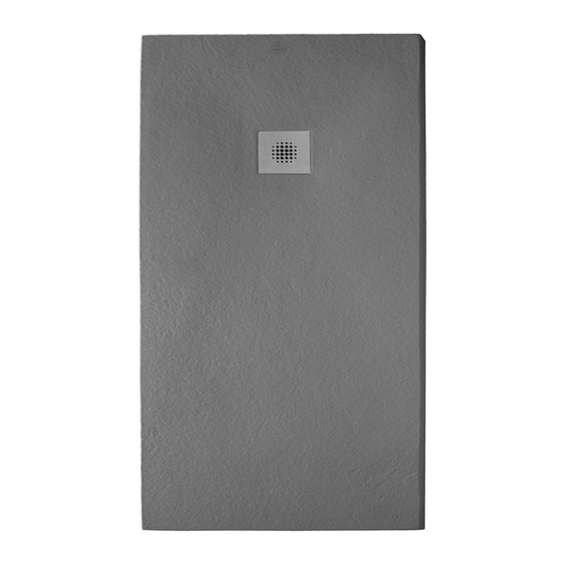 Sindesliz plato ducha antideslizante stone grafito 120x70