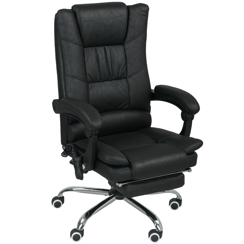 Sillón de oficina con masaje 64 x 70 x 110 118 cm negro