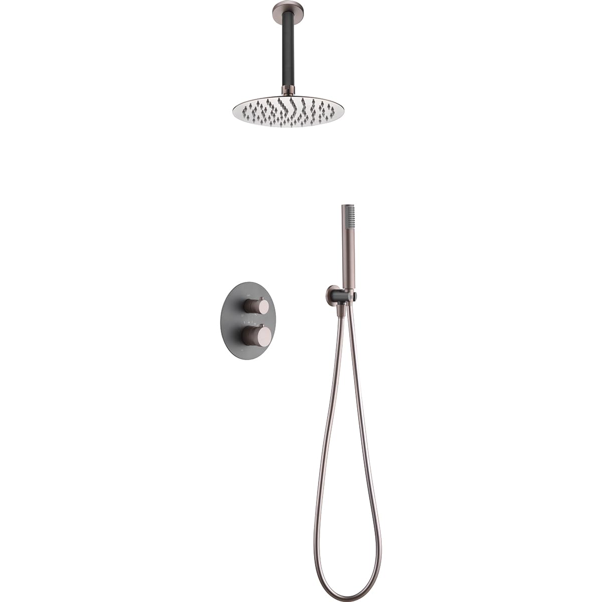 Imex - columna ducha empotrada termostática gris serie top