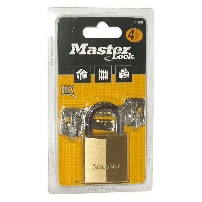 Candado de latón - master lock - 50 mm - arco hexagonal - alta seguridad
