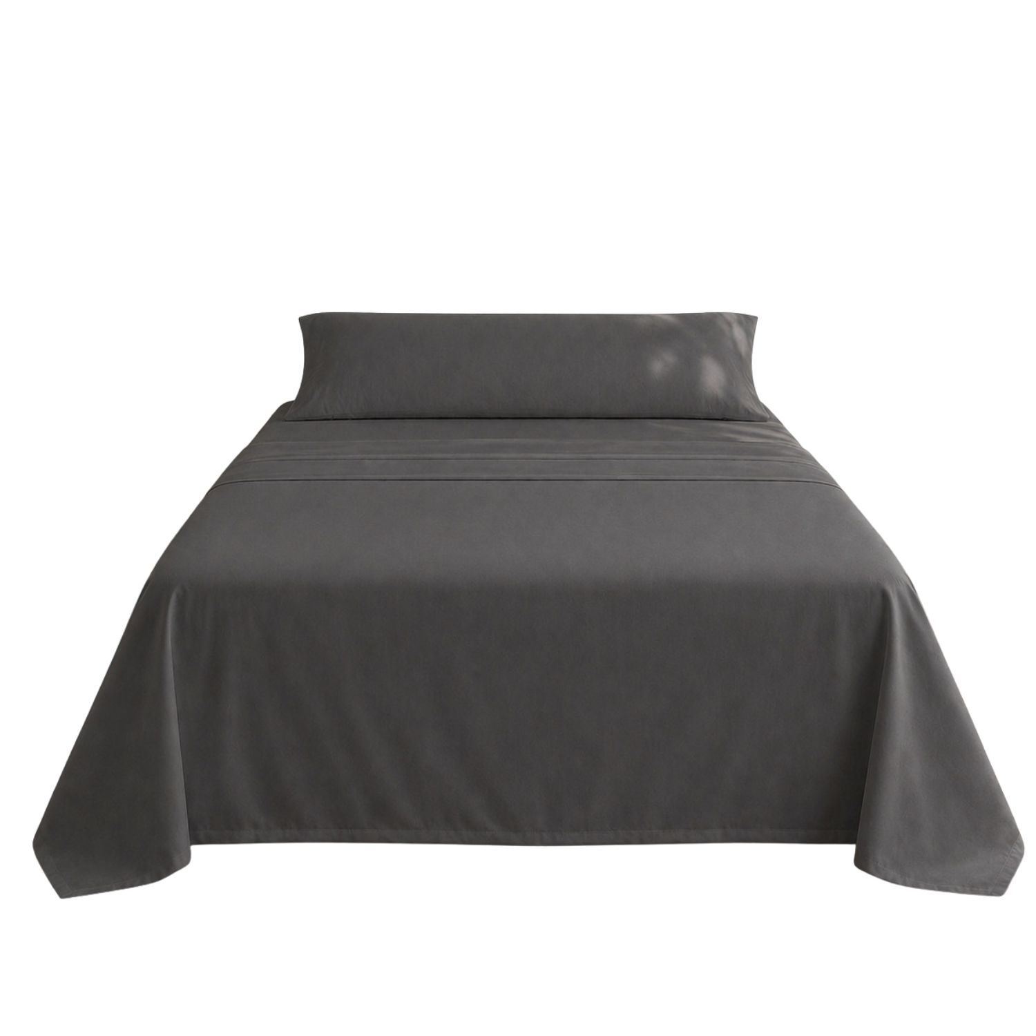 Juego de sábanas gris oscuro cama 90cm 144 hilos donegal collections