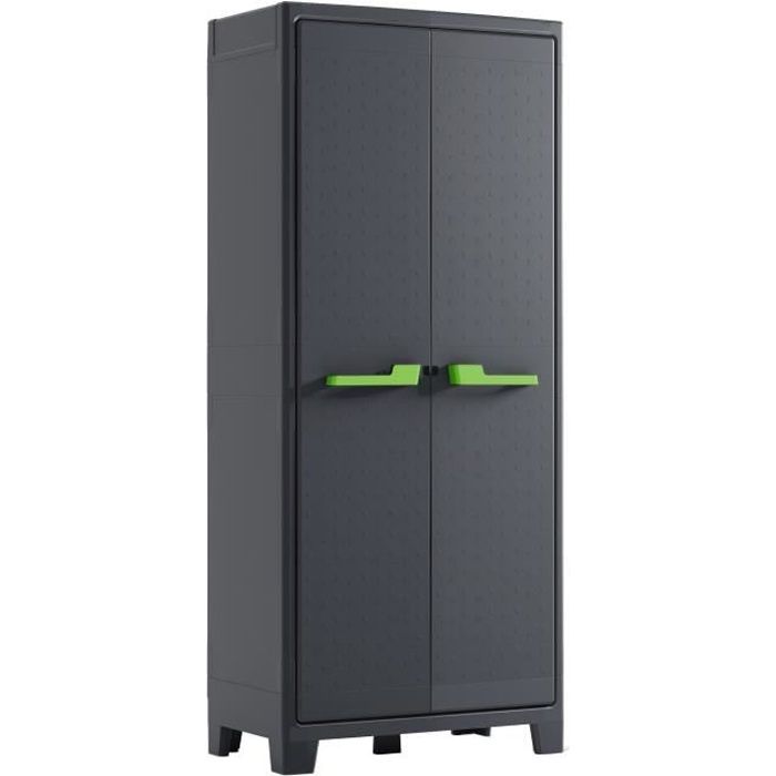 Keter armario de almacenamiento con estantes moby gris grafito 182cm organi