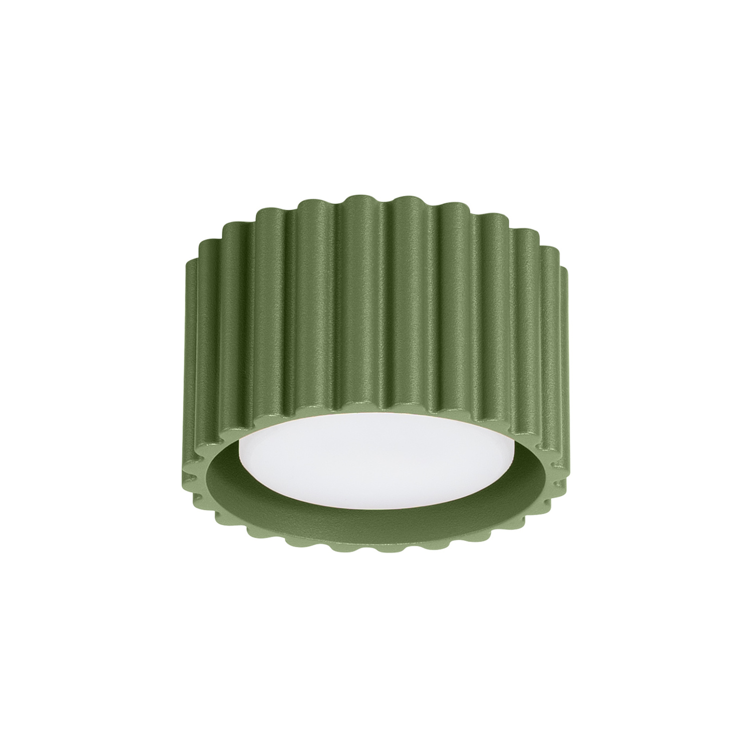 Lámpara de techo aura 1 verde oliva aluminio 10x6x10cm