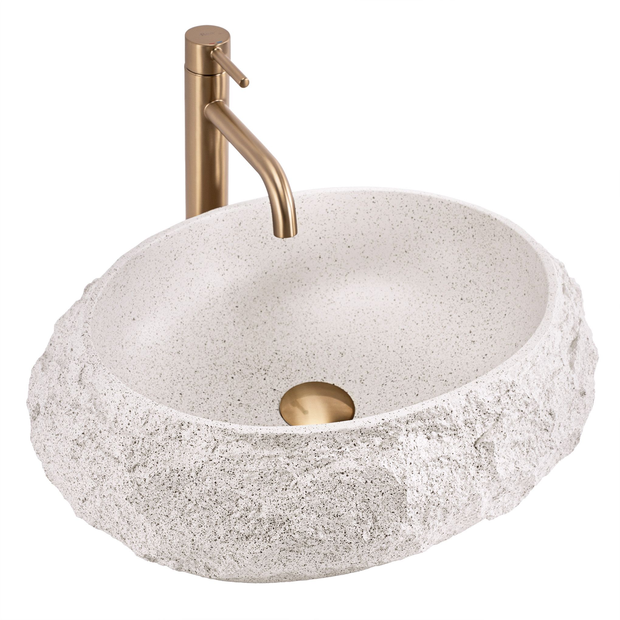 Rea lavabo sobre encimera mika beige, 48x38x11,5 cm