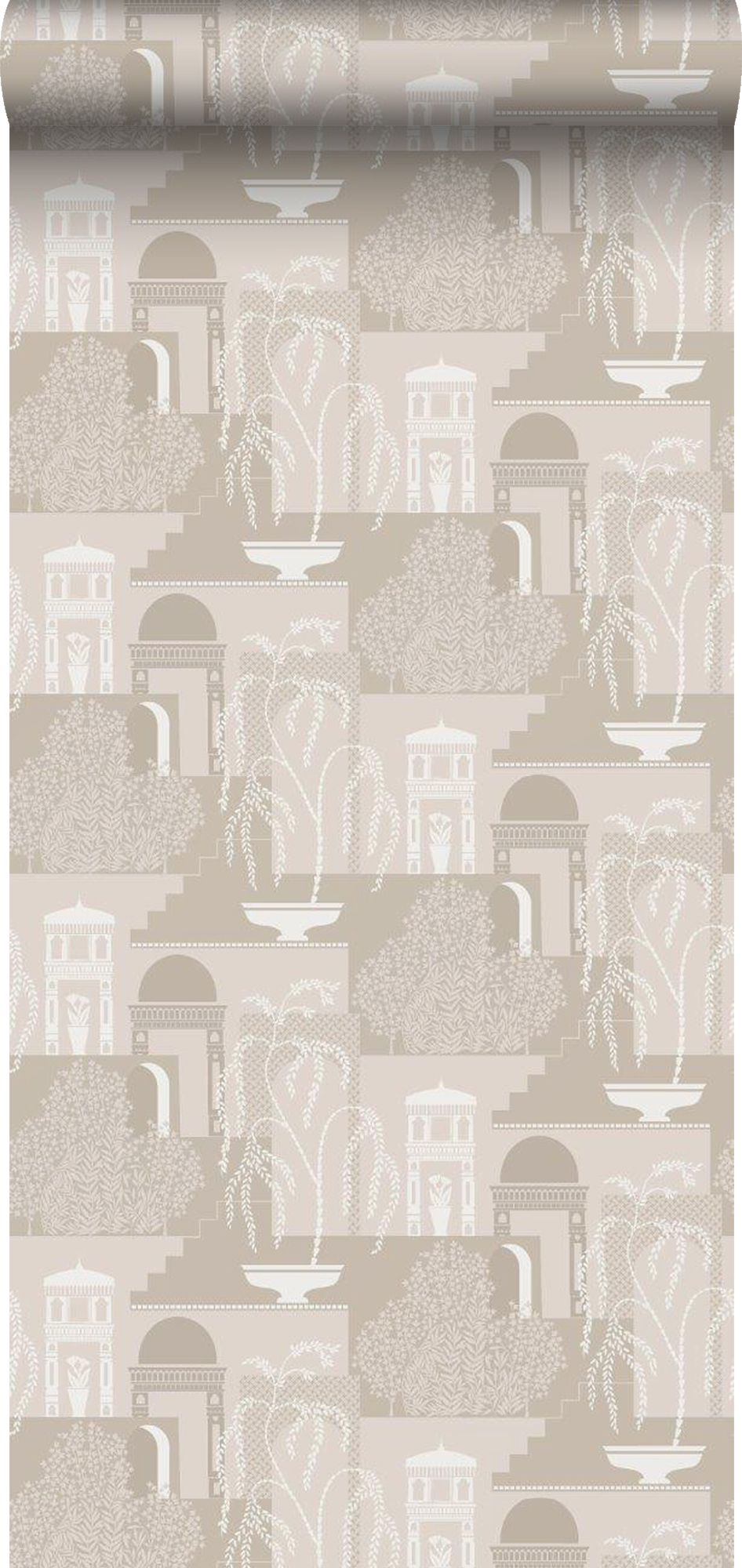 Borastapeter papel pintado casas mediterráneas gris - 53 cm x 10.05 m