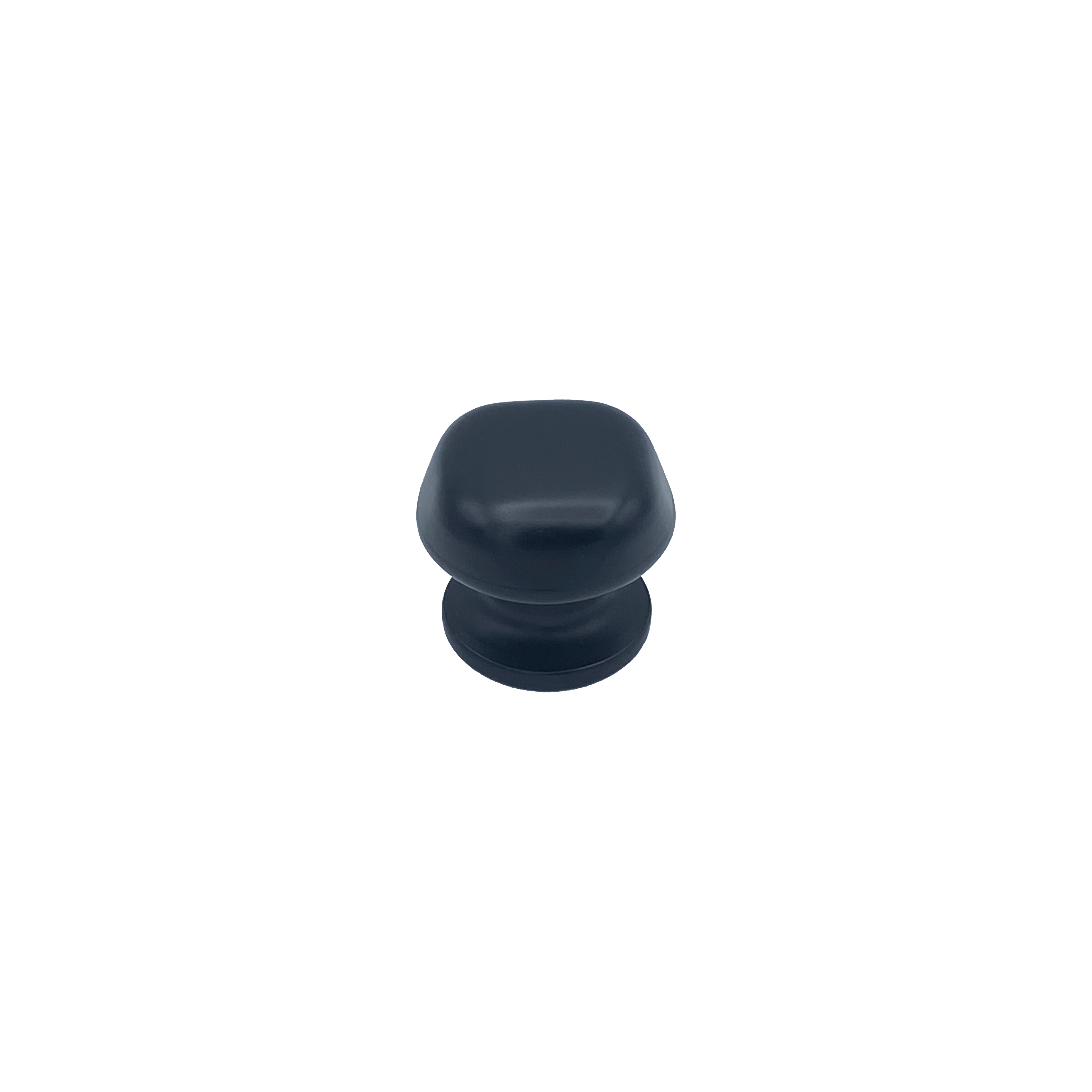 Pomo fijo de puerta, lote de 6, d: 60 mm, aluminio, negro, fijación rápida