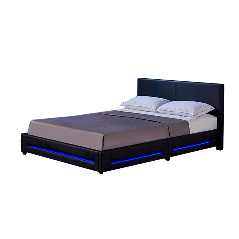Cama LED asteroid con colchón - 180 x 200 cm negro