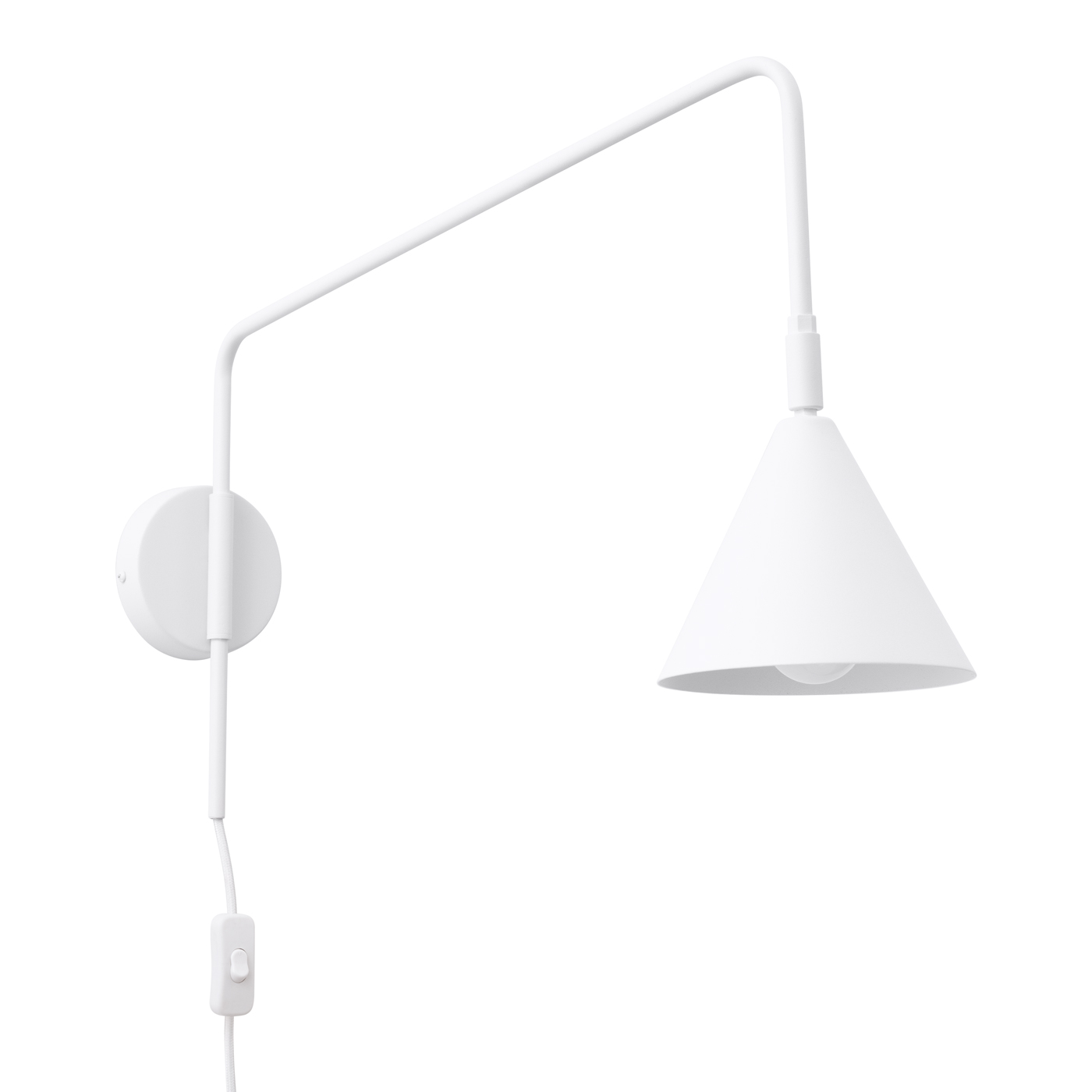 Lámpara de pared nox 1 blanco acero 14x30x61cm