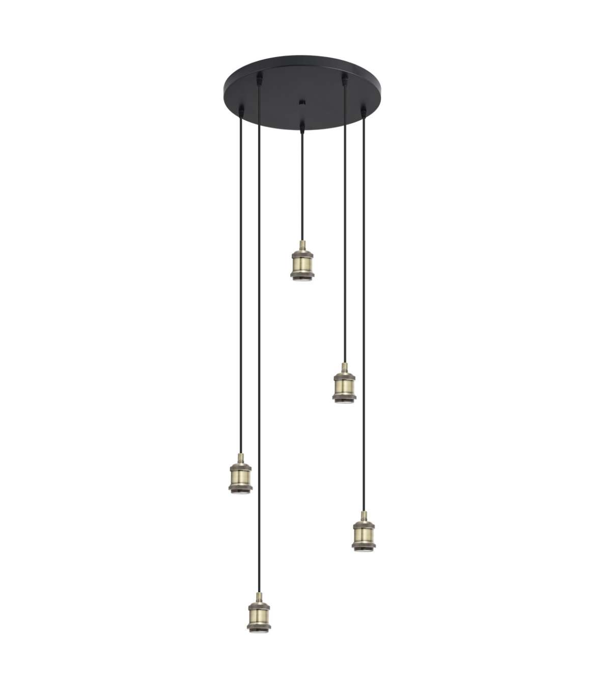 Lámpara colgante 5 luces diseño industrial moderno