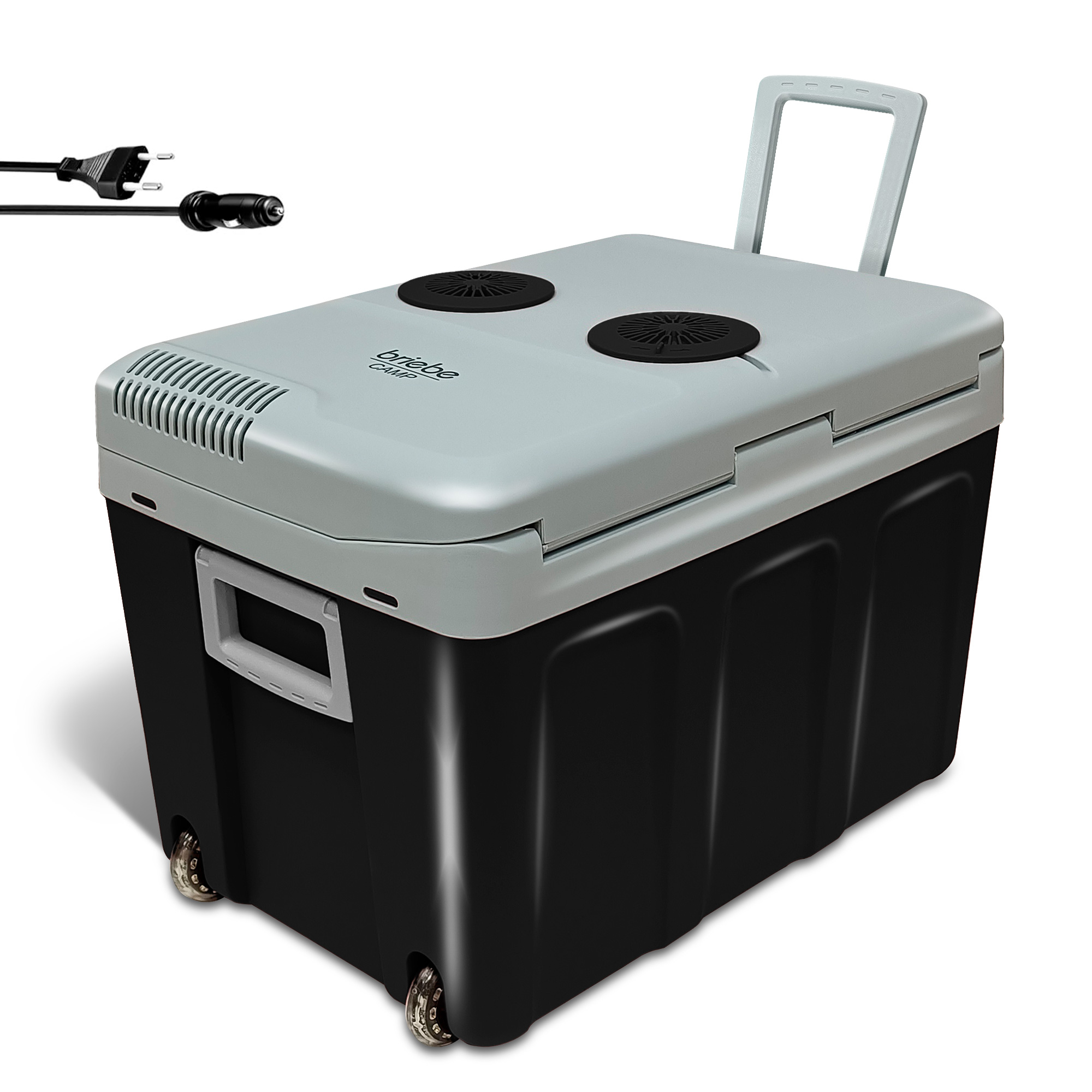 Nevera portátil eléctrica de viaje, coche, ca briebe cf1155blk negro 58 w