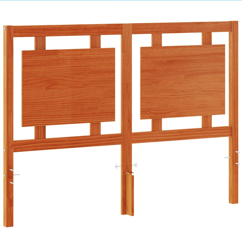 vidaXL cabecero de cama madera maciza de pino marrón cera 135 cm