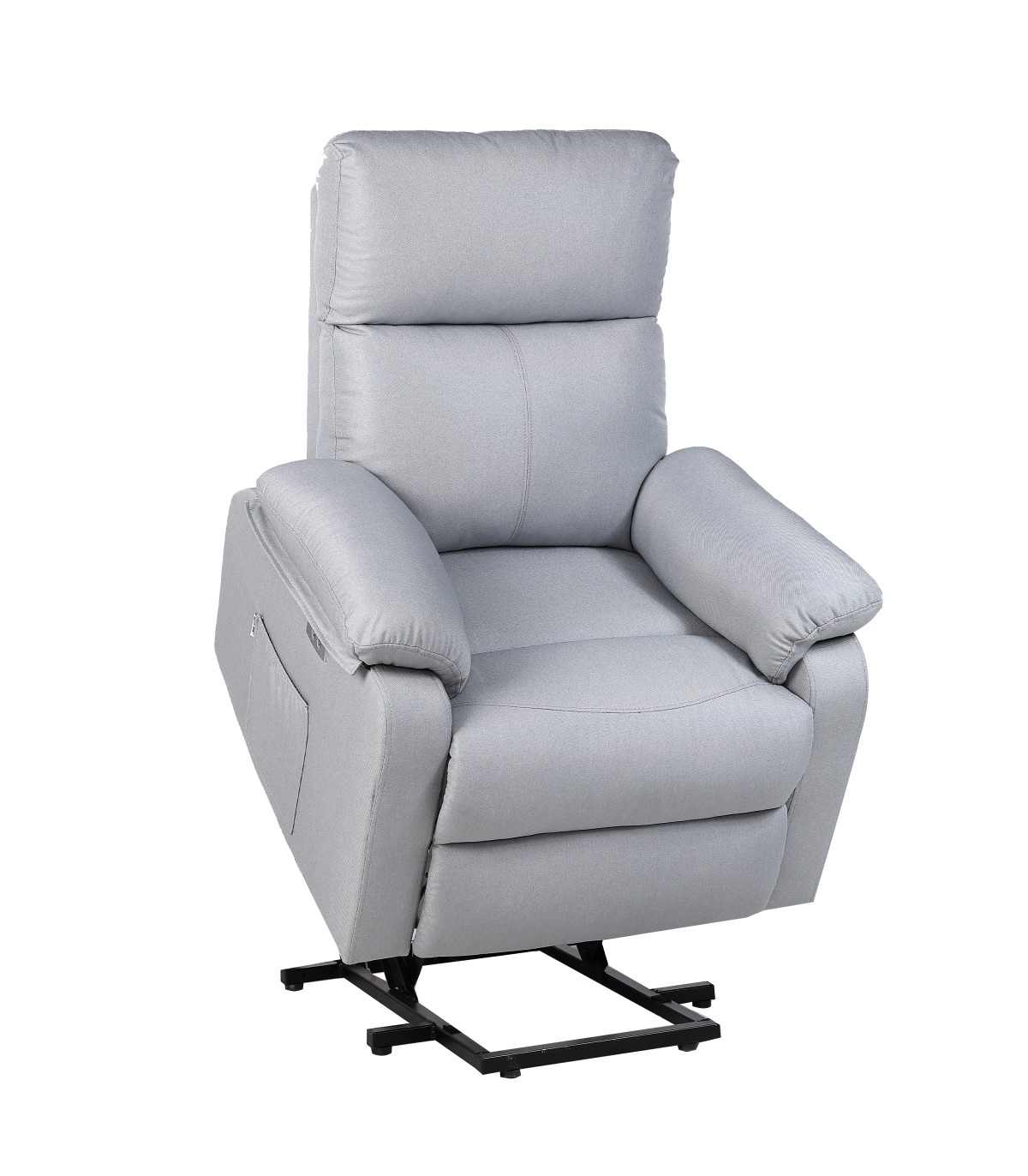 Ecode® sillón eléctrico de tela Gris con levantapersonas calor y usb