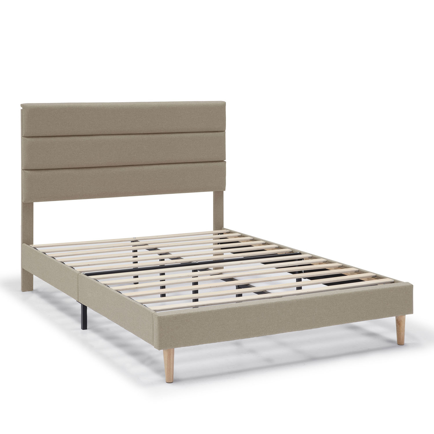Cama tapizada aroma de 30 cm, 150x190 cm, beige