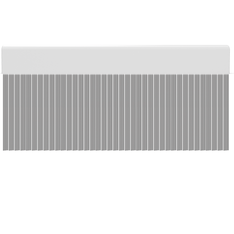 Cortina para puertas de PVC wave gris opaco / 90 x 210