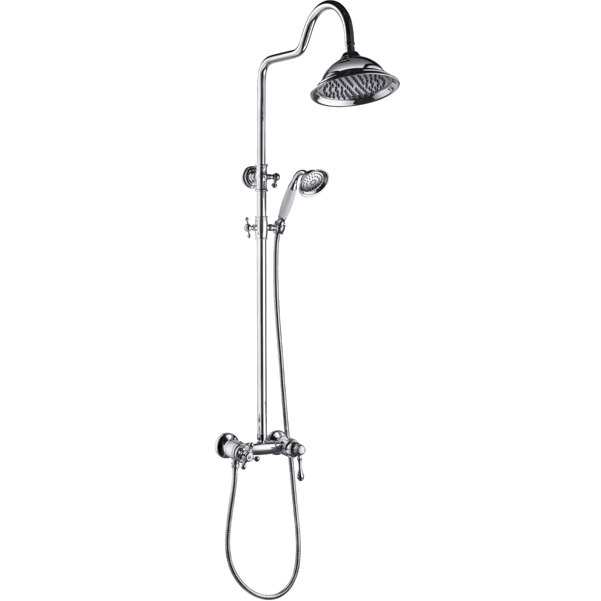 Leeds 2 columna de ducha mecánica retro cromo