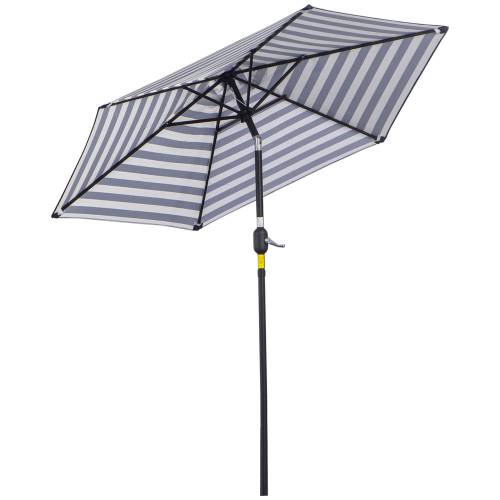 Sombrilla terraza 230x230x216 cm metal, poliéster color azul Outsunny