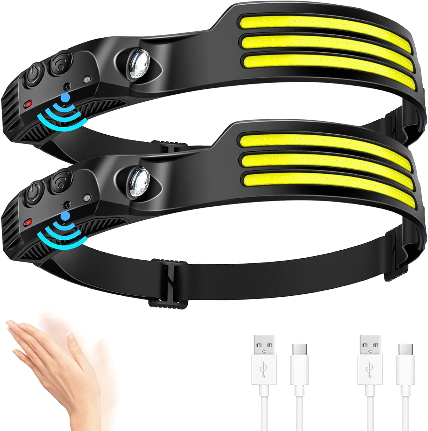 Linterna LED 230° sensor pack 2 recargable impermeable senderismo