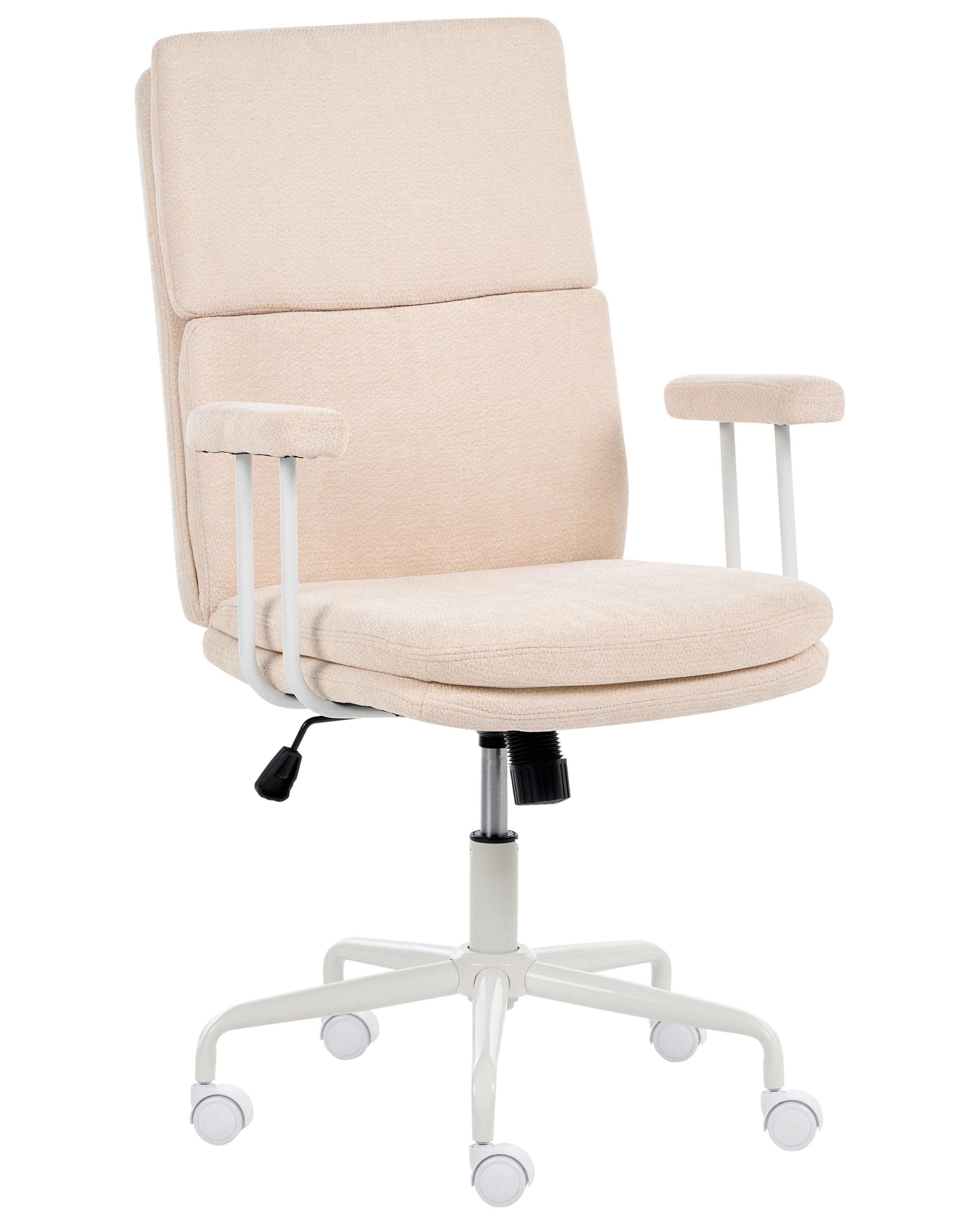 Silla de oficina vero tela beige claro