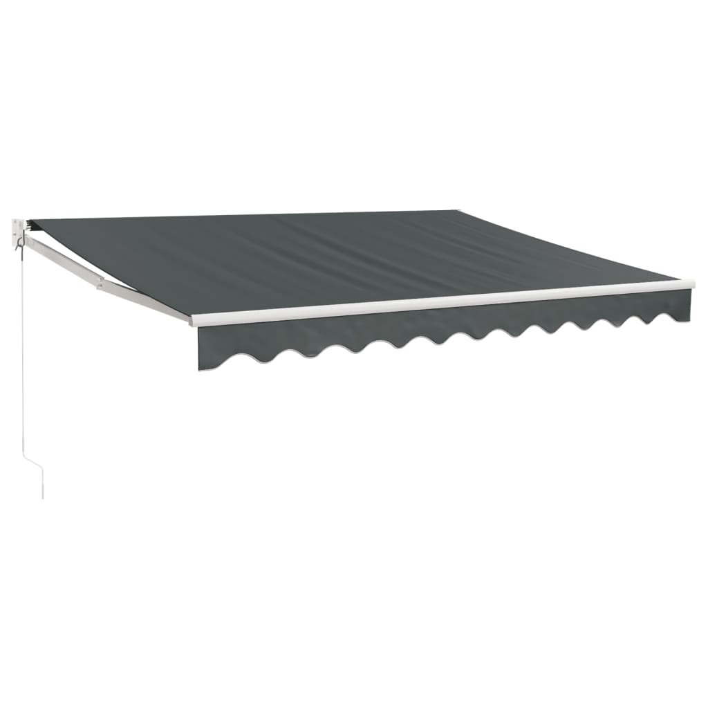 vidaXL toldo retráctil aluminio y tela gris antracita 3x2,5 m