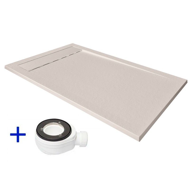 Plato de ducha de resina 180x70 premium ambiente crema ral 9001 70x180