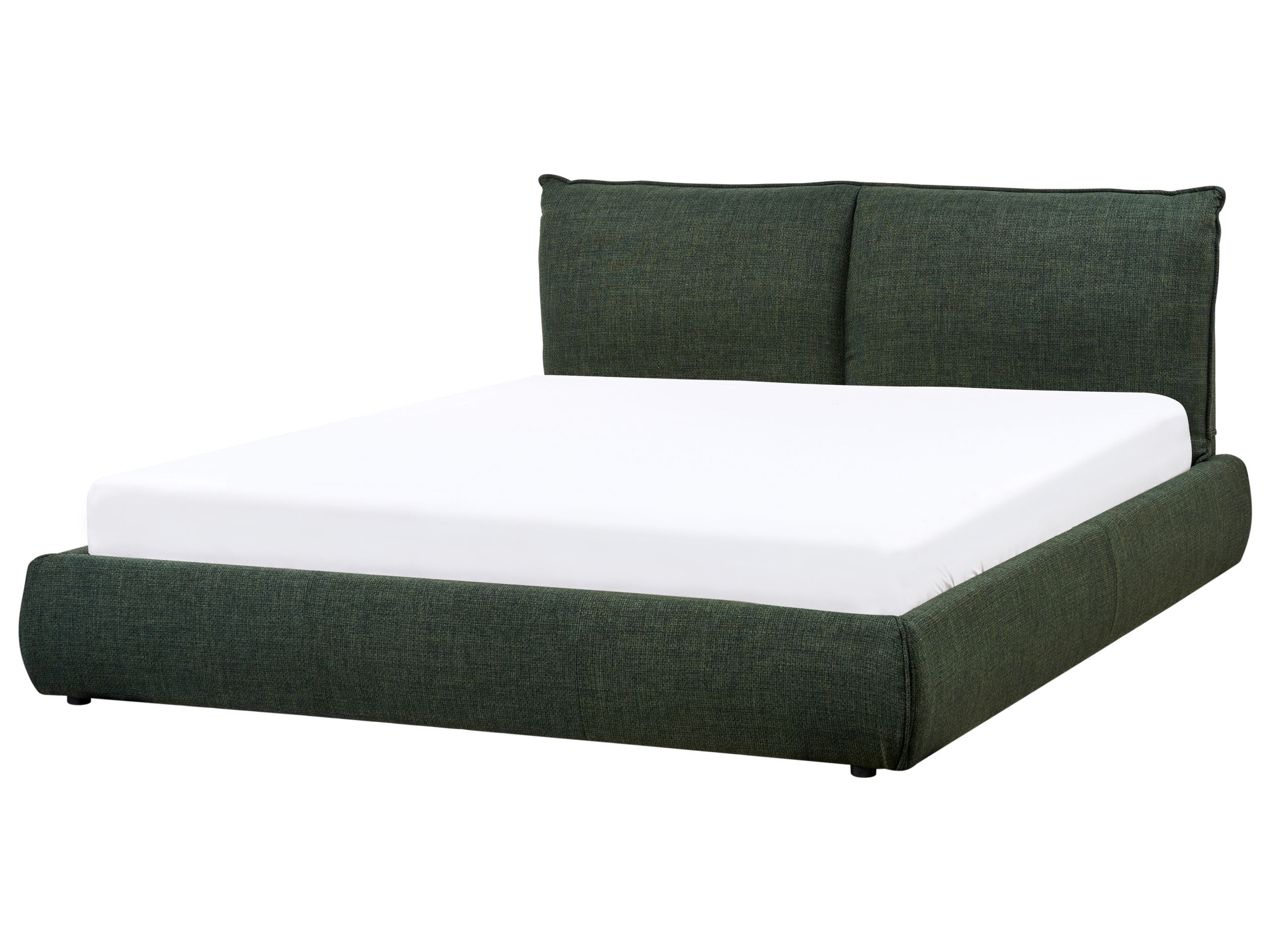 Cama tela vinay 160 x 200 cm verde oscuro