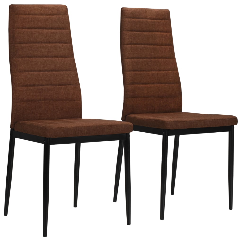 Sillas de comedor giratorias 2 unidades tela marrón qweo8647