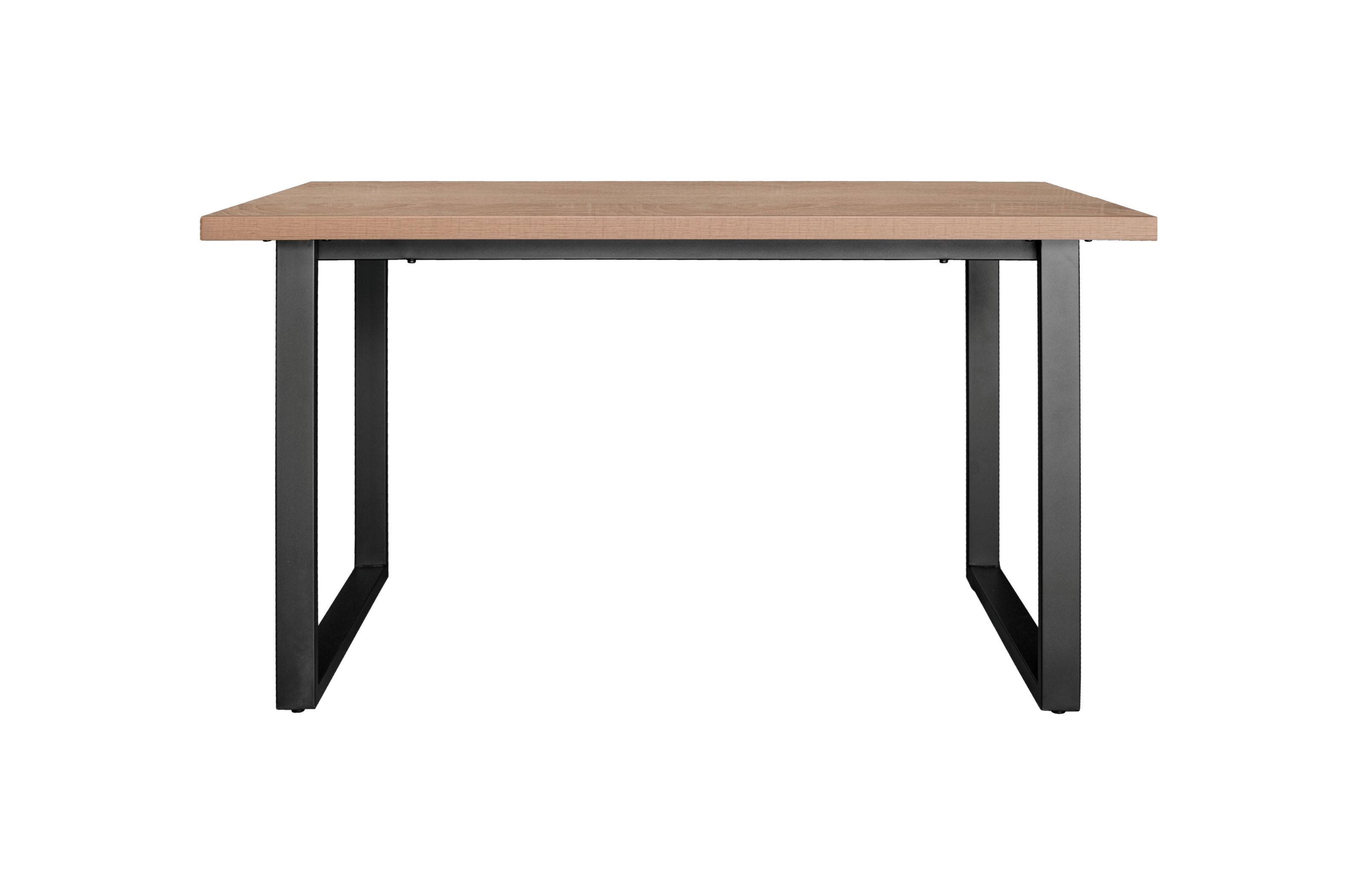 Mesa de comedor tapa 36 mm de grosor color marron estructura metalica