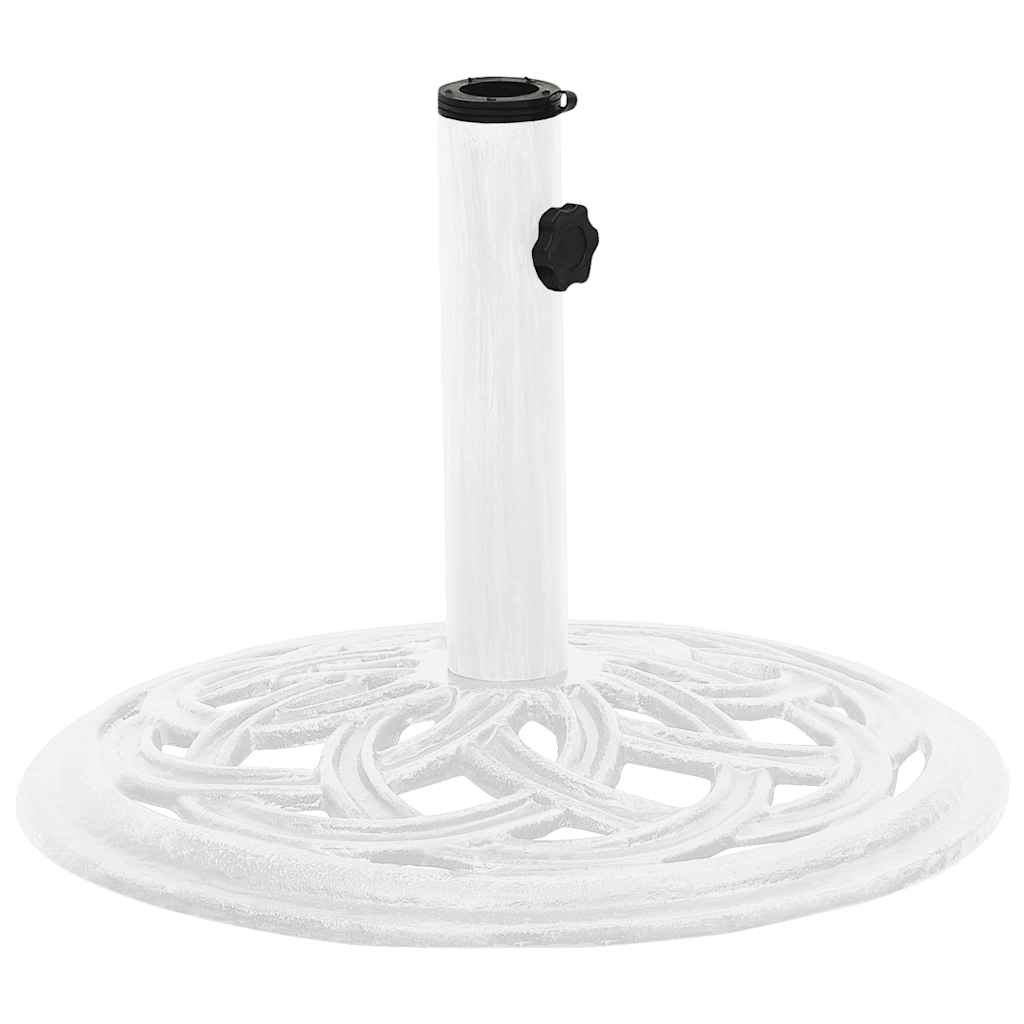 vidaXL base de sombrilla de hierro fundido blanco 44x44x31 cm